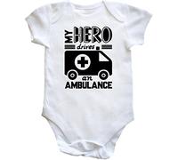 Hippowarehouse My Hero Drives an Ambulance baby vest bodysuit (short sleeve) boys girls