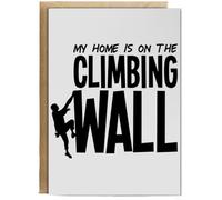 Hippowarehouse My Home is on the Climbing Wall Birthday Card A5 Personalised with envelope for him for her Funny Cards for Men and Women Blank inside option