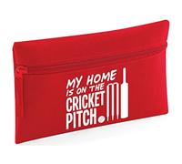 HippoWarehouse My Home is on The Cricket Pitch Printed Pencil Case Desk Organiser College School University 21x14cm 0.5 litres