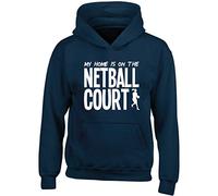 Hippowarehouse My Home is on The Netball Court Kids Children's Unisex Hoodie Hooded top Navy