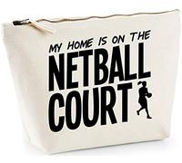Hippowarehouse My Home is on the Netball Court printed make up cosmetic wash bag 18x19x9cm
