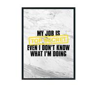 Hippowarehouse My job is top secret, even I don't know what i'm doing Printed Poster Wall Art Design Classroom Room Gym Office Décor Frame not included
