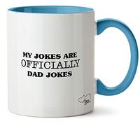 Hippowarehouse My Jokes are Officially dad Jokes Printed Mug Various Colour Options Ceramic Cup Kitchenware 11oz