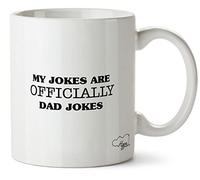 Hippowarehouse My Jokes are Officially dad Jokes Printed Mug Various Colour Options Ceramic Cup Kitchenware 10oz