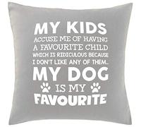 Hippowarehouse My kids accuse me of having a favourite child My dog is my favourite - Quote Printed bedroom accessory cushion cover case 41x41cm