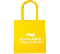 Hippowarehouse My Life Is Ruled By A Tiny Furry Overlord hare Tote Shopping Gym Beach Bag 42cm x38cm, 10 litres