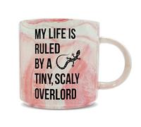 Hippowarehouse My Life is Ruled By A Tiny Scaly Overlord Gecko Printed Mug Various Colour Options Ceramic Cup Kitchenware 11oz