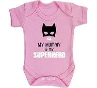 Hippowarehouse My Mummy is My Superhero Baby Vest Bodysuit (Short Sleeve) Boys Girls Light Pink