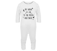 Hippowarehouse My Nana Loves Me to The Moon and Back Baby Romper All in one piece Unisex