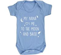 Hippowarehouse My Nana Loves Me to The Moon and Back Baby Vest Bodysuit (Short Sleeve) Boys Girls