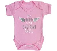 Hippowarehouse My Nanny is My Guardian Angel - Heaven Baby Vest Bodysuit (Short Sleeve) Boys Girls Light Pink