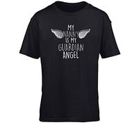 Hippowarehouse My Nanny is My Guardian Angel - Heaven Kids Children's Short Sleeve t-Shirt Black
