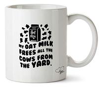 Hippowarehouse My Oat Milk Frees All The Cows from The Yard Printed Mug Cup Ceramic 10oz