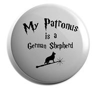 Hippowarehouse My Patronus Is A German Shepherd Badge Various Sizes 38mm 50mm 75mm