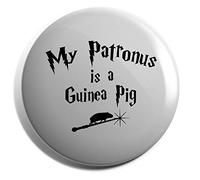 Hippowarehouse My Patronus Is A Guinea Pig Badge Various Sizes 38mm 50mm 75mm
