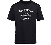 Hippowarehouse My Patronus is A Guinea Pig Kids Children's Short Sleeve t-Shirt Black