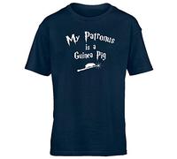 Hippowarehouse My Patronus is A Guinea Pig Kids Children's Short Sleeve t-Shirt Navy Blue