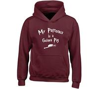 Hippowarehouse My Patronus is A Guinea Pig Kids Children's Unisex Hoodie Hooded top Maroon
