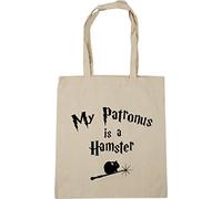 Hippowarehouse My Patronus Is A Hamster Tote Shopping Gym Beach Bag 42cm x38cm, 10 litres