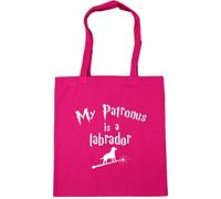 Hippowarehouse My Patronus Is A Labrador Tote Shopping Gym Beach Bag 42cm x38cm, 10 litres