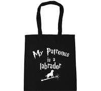 Hippowarehouse My Patronus Is A Labrador Tote Shopping Gym Beach Bag 42cm x38cm, 10 litres
