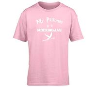 Hippowarehouse My Patronus is A Mockingjay Kids Children's Short Sleeve t-Shirt Pink