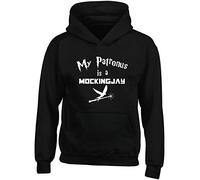 Hippowarehouse My Patronus is A Mockingjay Kids Children's Unisex Hoodie Hooded top Black