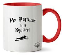 Hippowarehouse My Patronus is A Squirrel Printed Mug Various Colour Options Ceramic Cup Kitchenware 11oz
