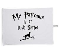 Hippowarehouse My Patronus Is An Irish Setter Tea Towel Eco Printed Dish Cloth Kitchen accessory 50cmx70cm 100% Cotton