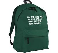 HippoWarehouse My Rat Likes Me So Who Cares What Anyone Else Thinks Backpack ruck Sack Dimensions: 31 x 42 x 21 cm Capacity: 18 litres