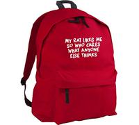 HippoWarehouse My Rat Likes Me So Who Cares What Anyone Else Thinks Backpack ruck Sack Dimensions: 31 x 42 x 21 cm Capacity: 18 litres