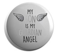 Hippowarehouse My Son Is My Guardian Angel-Heaven Badge