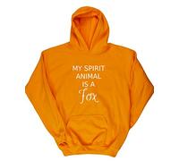 Hippowarehouse My Spirit Animal is a Fox Kids Children's Unisex Hoodie Hooded top Gold