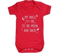 Hippowarehouse My Uncle Loves Me To The Moon And Back baby vest bodysuit (short sleeve) boys girls
