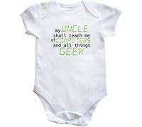 Hippowarehouse My uncle shall teach me of computers and all things geek baby vest bodysuit (short sleeve) boys girls