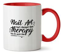 Hippowarehouse Nail Art Isn't Cheaper Than Therapy but It's More Fun Printed Mug Various Colour Options Ceramic Cup Kitchenware 11oz