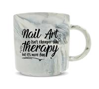 Hippowarehouse Nail Art Isn't Cheaper Than Therapy but It's More Fun Printed Mug Various Colour Options Ceramic Cup Kitchenware 11oz