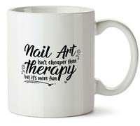 Hippowarehouse Nail Art Isn't Cheaper Than Therapy but It's More Fun Printed Mug Various Colour Options Ceramic Cup Kitchenware 10oz