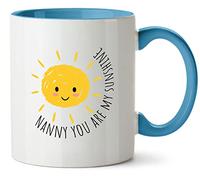Hippowarehouse Nanny You are My Sunshine Printed Mug Various Colour Options Ceramic Cup Kitchenware 11oz