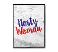 Hippowarehouse Nasty woman (printed on a slant) Printed Poster Wall Art Design Classroom Room Gym Office Décor Frame not included
