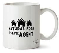 Hippowarehouse Natural Born Estate Agent Printed Mug Cup Ceramic 10oz