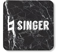 Hippowarehouse Natural Singer Natural Musical Note Symbol printed coaster gloss finish durable backing 9cm x 9cm 2 pack