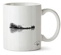 Hippowarehouse Nature Tree Guitar Printed Mug Various Colour Options Ceramic Cup Kitchenware 10oz