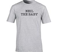 Hippowarehouse Neil The Baby Unisex Short Sleeve t-Shirt (Specific Size Guide in Description) Grey