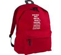 Hippowarehouse Never argue with a short girl with an a in her name backpack ruck sack Dimensions: 31 x 42 x 21 cm Capacity: 18 litres