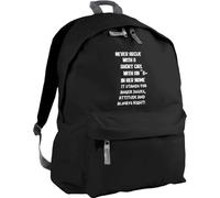Hippowarehouse Never argue with a short girl with an a in her name backpack ruck sack Dimensions: 31 x 42 x 21 cm Capacity: 18 litres