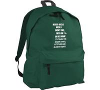 Hippowarehouse Never argue with a short girl with an a in her name backpack ruck sack Dimensions: 31 x 42 x 21 cm Capacity: 18 litres