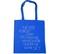 Hippowarehouse Never forget that no matter what we're under the same sky Tote Shopping Gym Beach Bag 42cm x38cm, 10 litres
