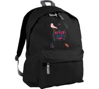 HippoWarehouse Never give up Backpack ruck Sack Dimensions: 31 x 42 x 21 cm Capacity: 18 litres