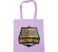 Hippowarehouse Never Mess with a Scout we Know Places Where No one Will find You Tote Shopping Gym Beach Bag 42cm x38cm, 10 litres